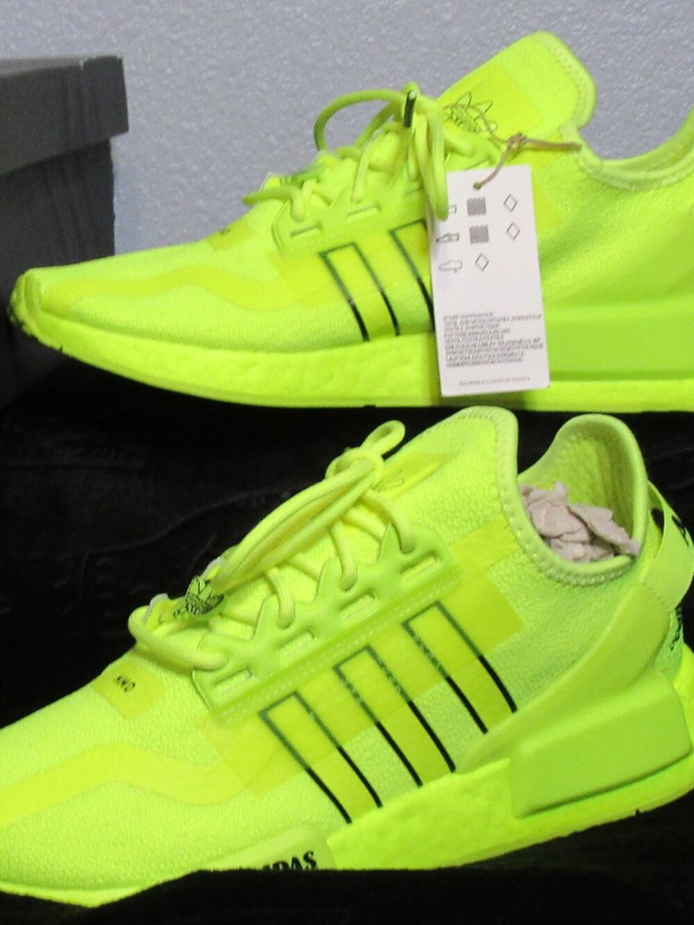 Adidas NMD_R1 V2 Solar Yellow Neon Yellow Black Men’s Size 10 New w/ Box